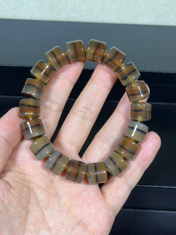 天然巴西玛瑙手串