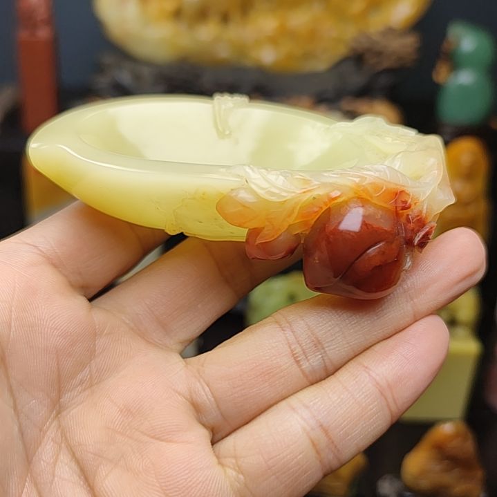 寿山石印石手把件手把件