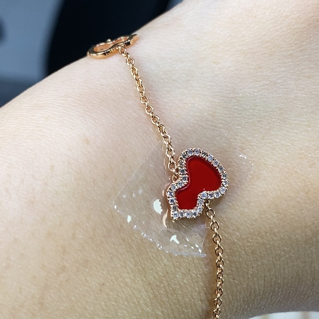 玛瑙/玉髓手链18K金镶嵌葫芦k枚