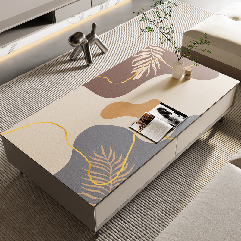 桌布餐桌垫防水防油茶几垫客厅防烫隔热耐高温长方形皮革垫保护垫