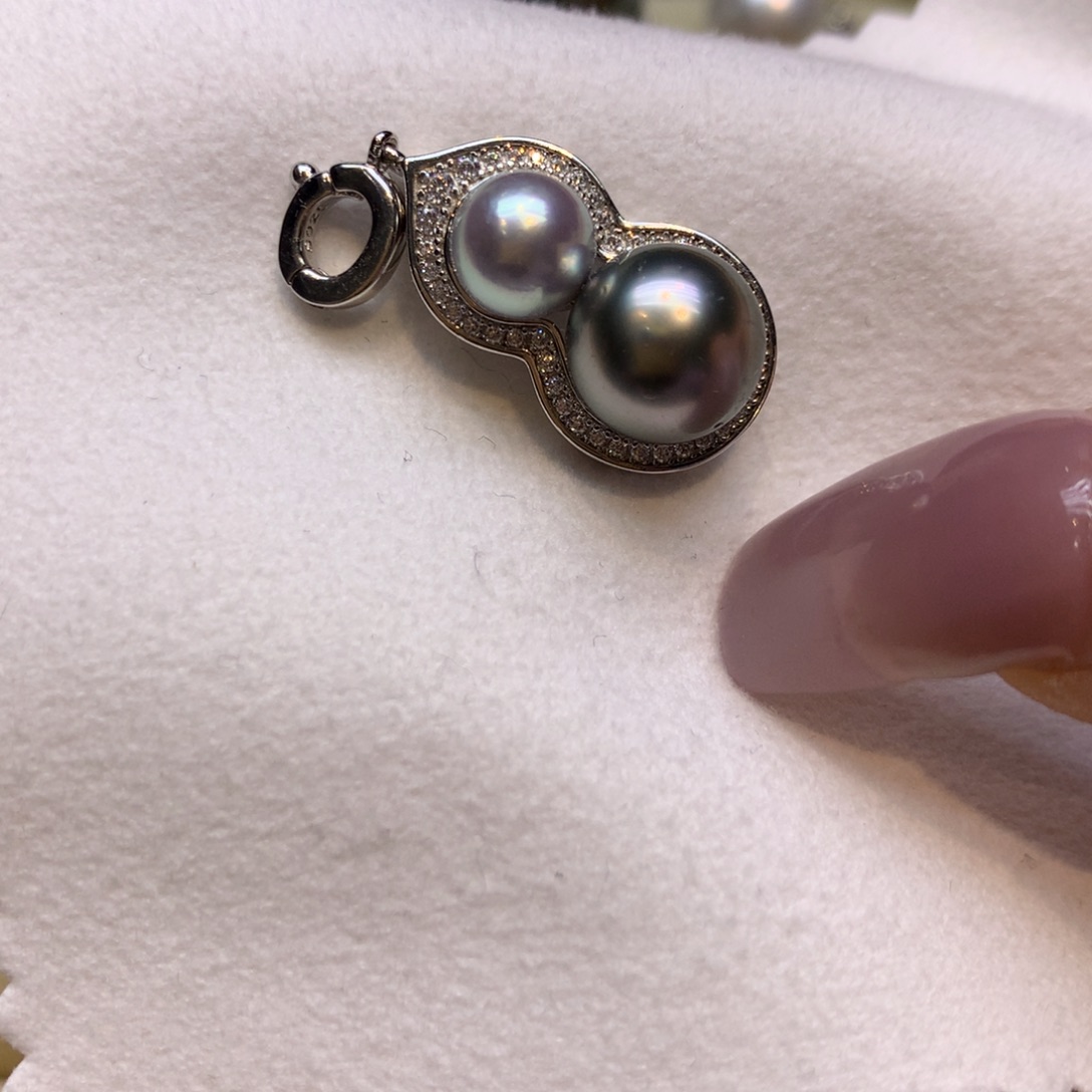 颈饰银S925镶嵌海水珍珠