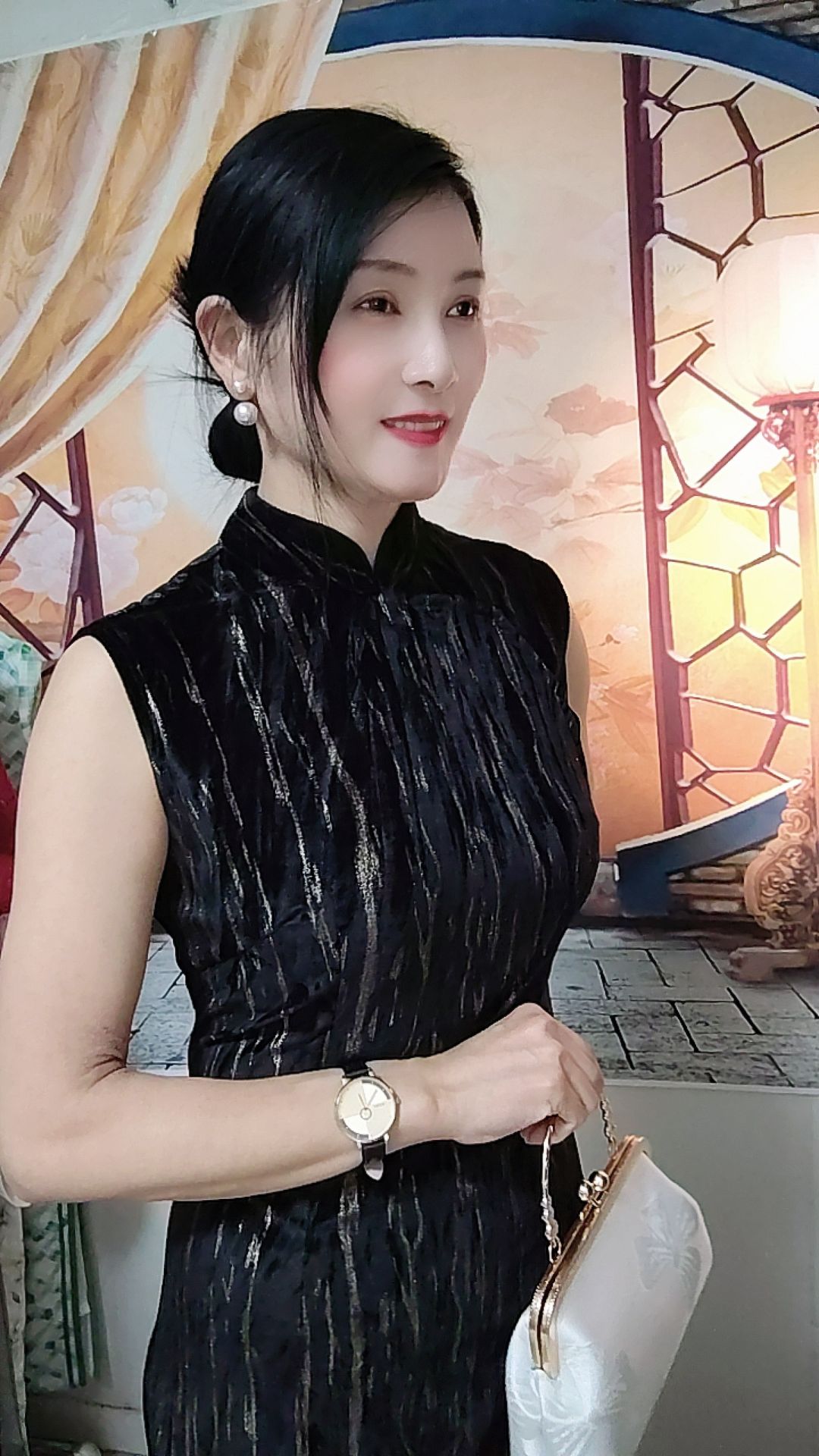 日常包臀裙高开衩旗袍修身内搭网红百搭设计师显瘦蕾丝洋气