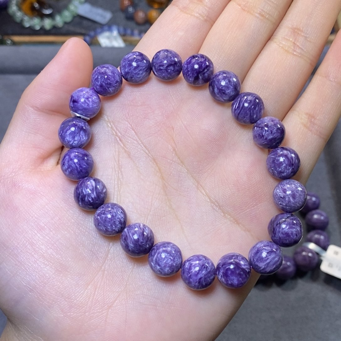 查罗石（紫龙晶）手串未镶嵌手串