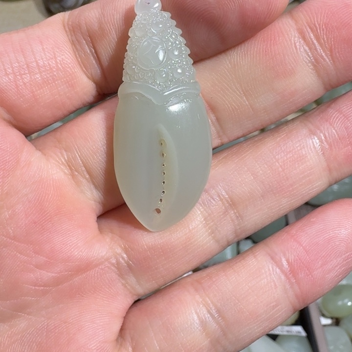 和田玉吊坠(不含链)未镶嵌