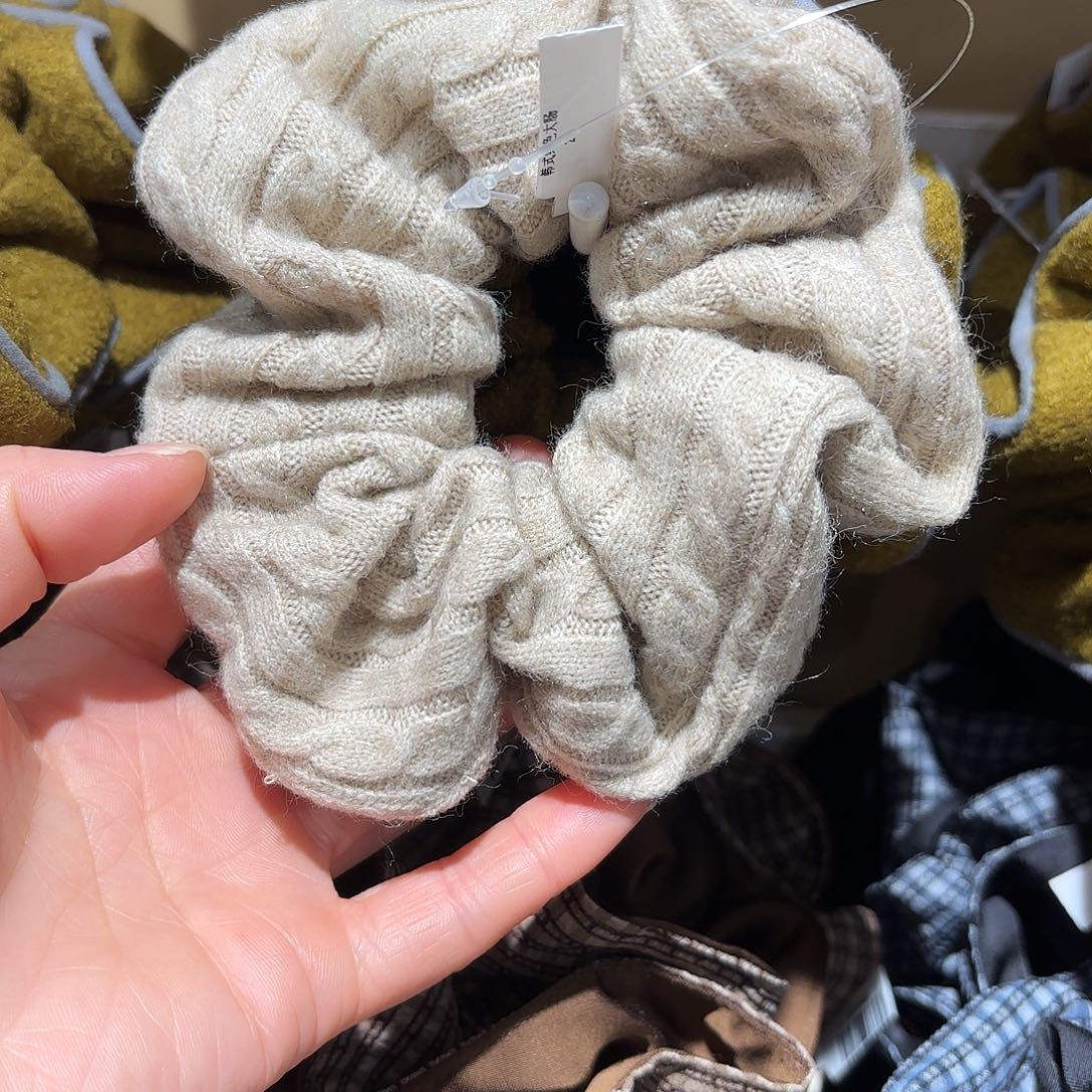 布艺铁合金纯色针织发圈