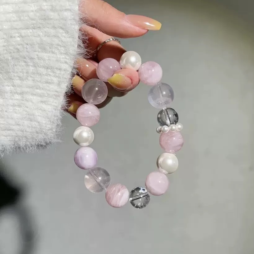 【粉红泡泡】星语珠宝  马粉粉晶/紫锂辉