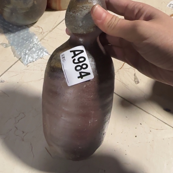 备前烧作品备前烧烧窑裂