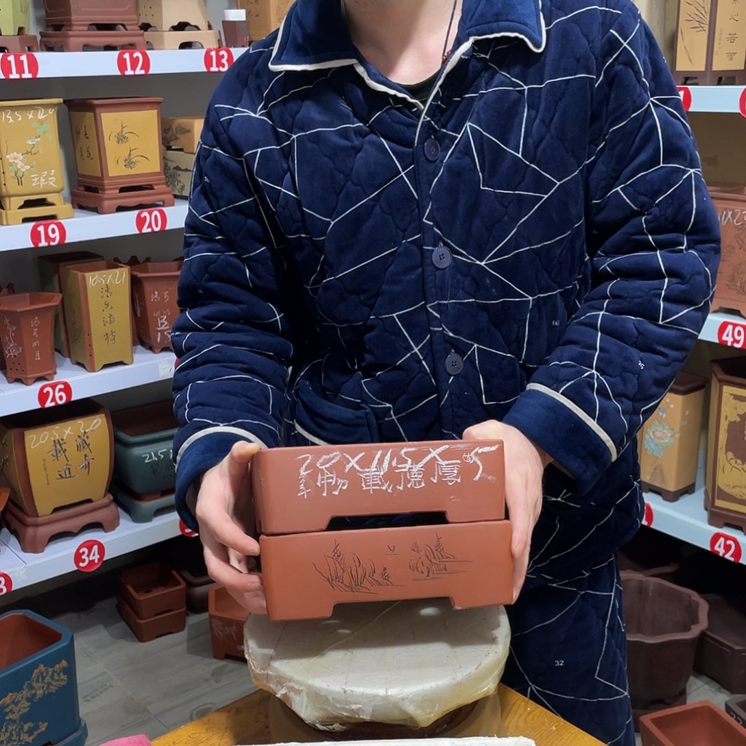 天心紫砂手工花盆