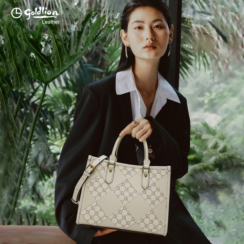 【双十一好礼】金利来小众菜篮子满印Logo印花ol女士手拎包