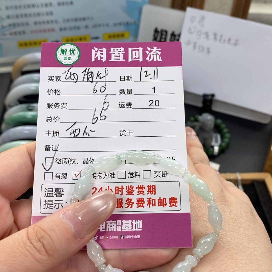 颈饰未镶嵌翡翠两*针