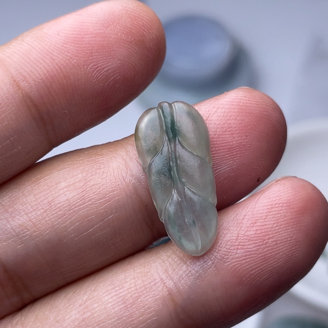 定制翡翠未镶嵌缅甸翡翠叶子
