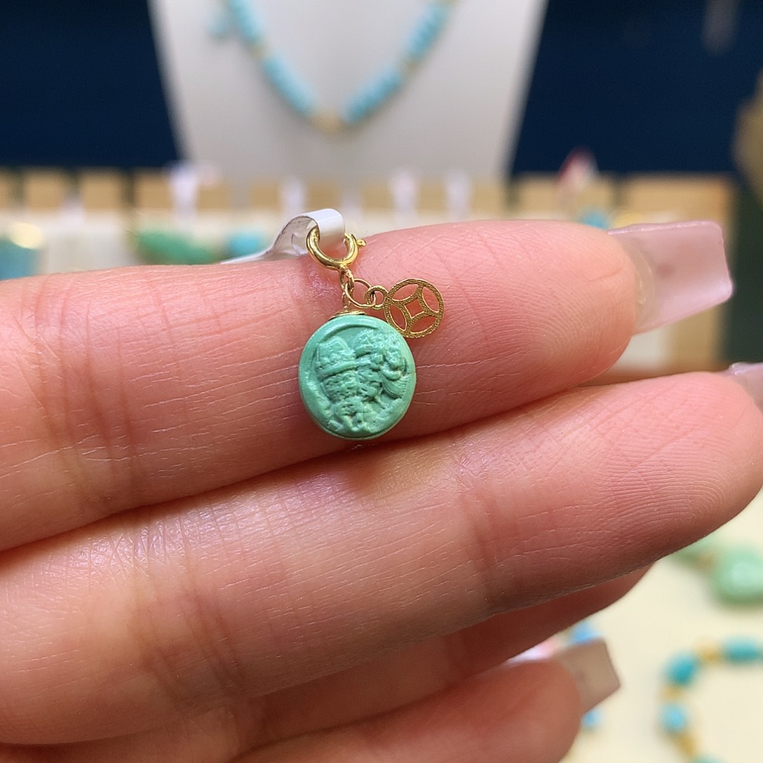 绿松石18K金镶嵌滴流