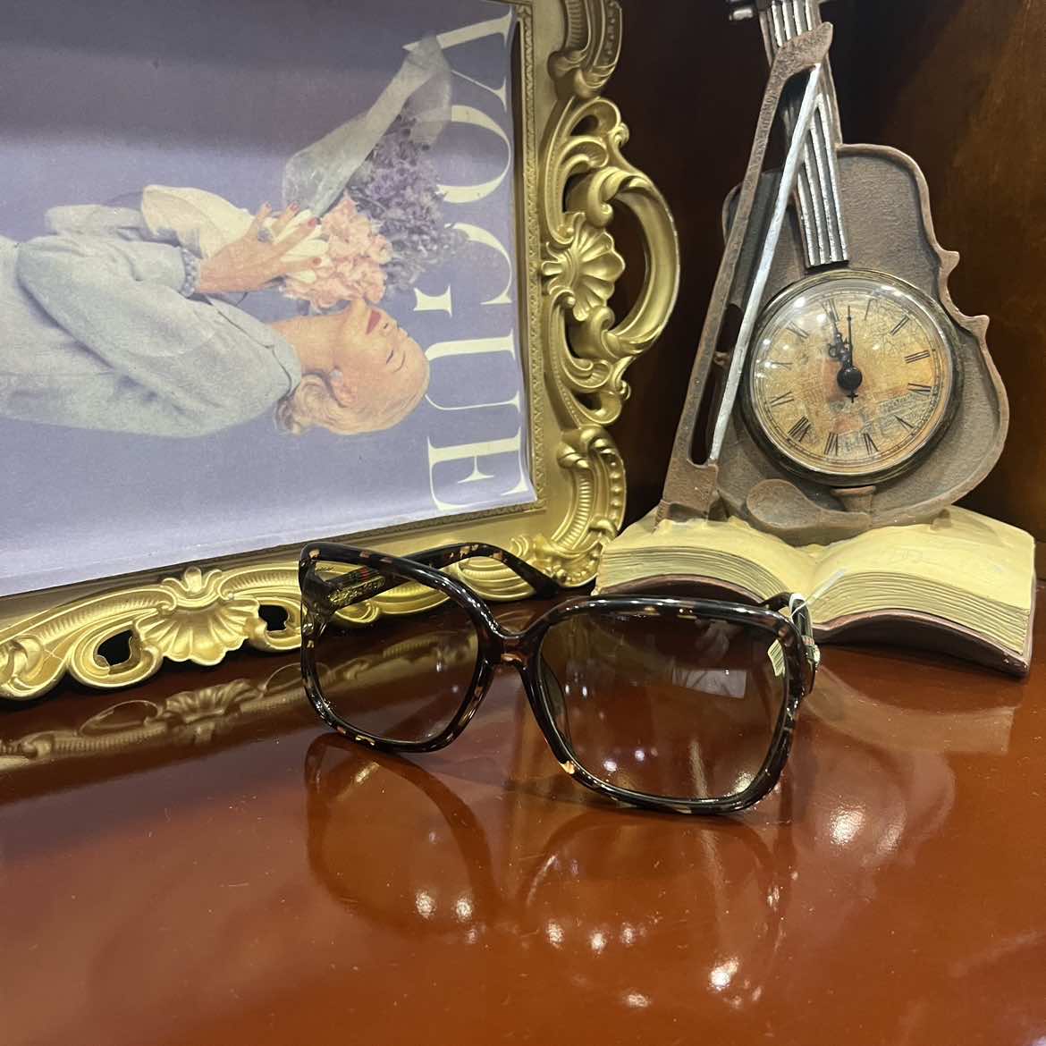 95新 GUCCI/古驰 花纹方框墨镜/WJ08319358/9358