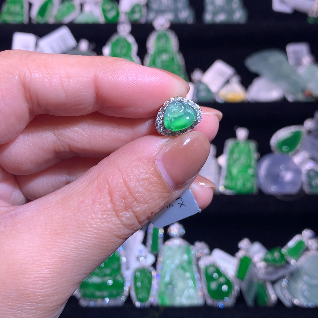 【闪购商品】银S925镶嵌挂件翡翠