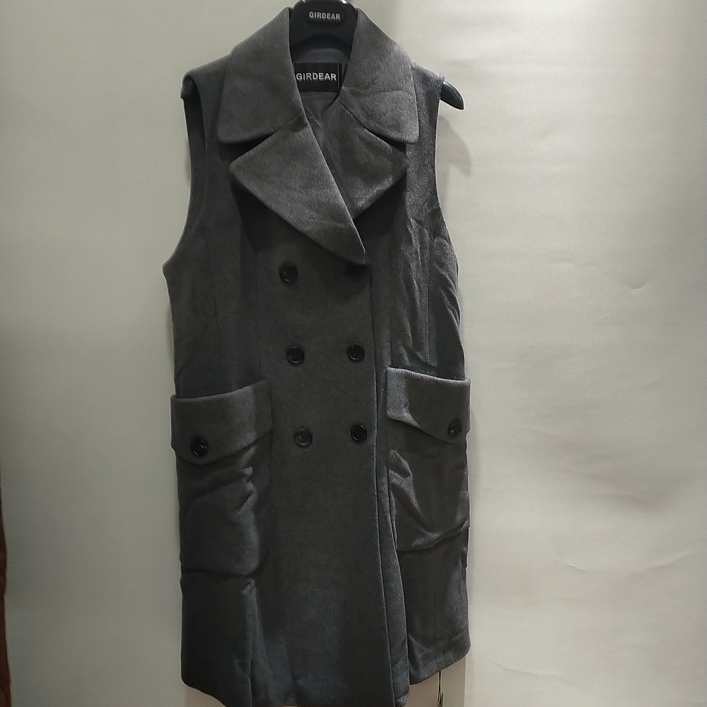 女装时尚潮流品质高端折扣回馈翻领双排扣马甲外套（不退换）