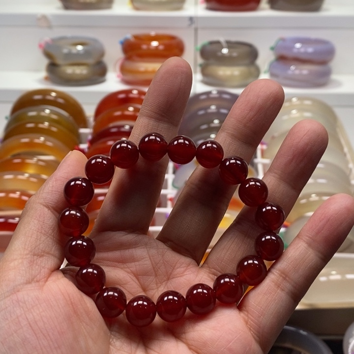 玛瑙/玉髓未镶嵌手链飘花