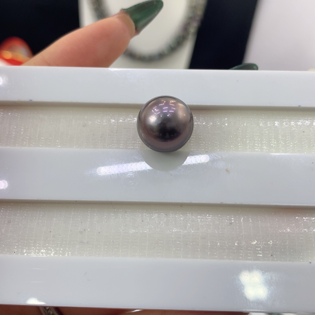 裸珠海水珍珠香芋紫13.4