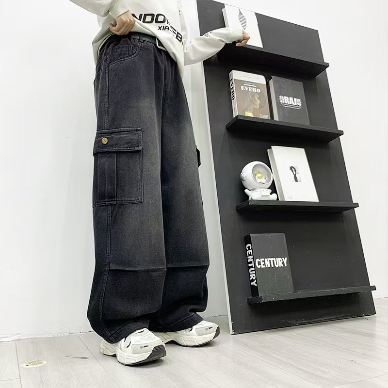 大童青少年加绒加厚休闲时尚牛仔裤