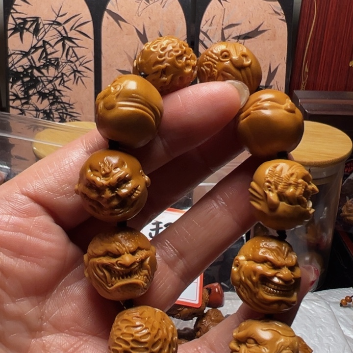 手串/手链橄榄核龙虎恶僧