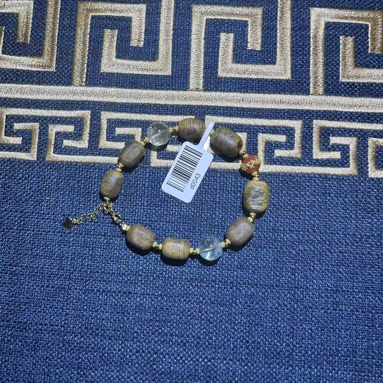 沉香{明德} 留疤黑奇楠 沉香手串 d0043 （多样性发一)