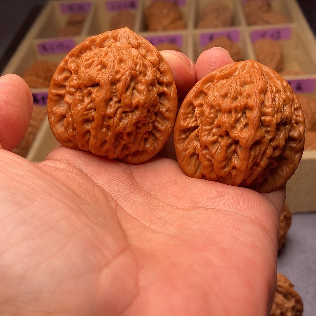 茼***蒿文玩核桃把件金公子