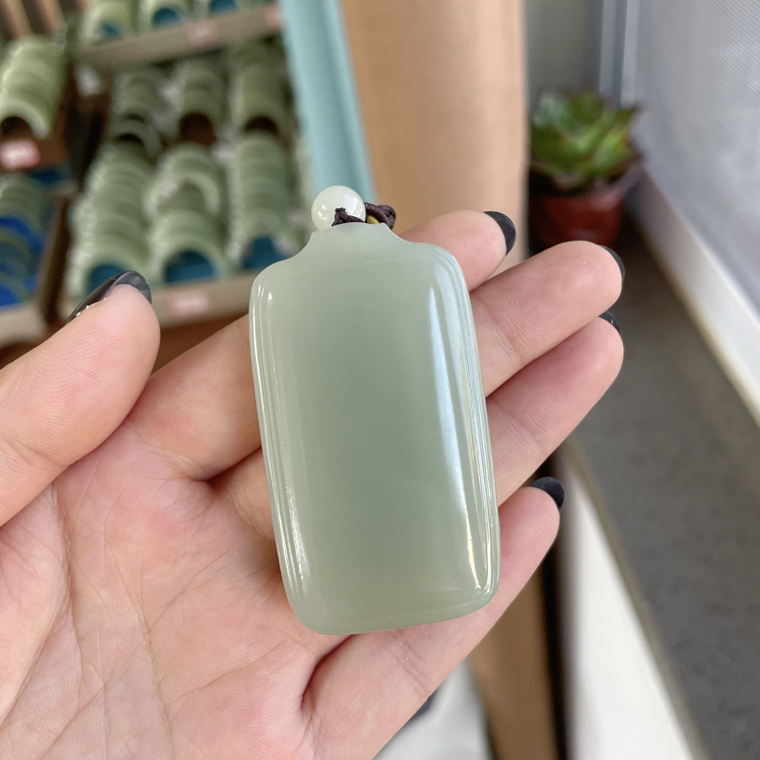 新疆和田玉且末料平安无事牌男女款玉牌挂件多样性发货拍一发一