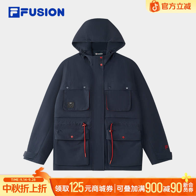 斐乐新女款户外抽绳防风抽绳设计显瘦夹克外套T11W543703F