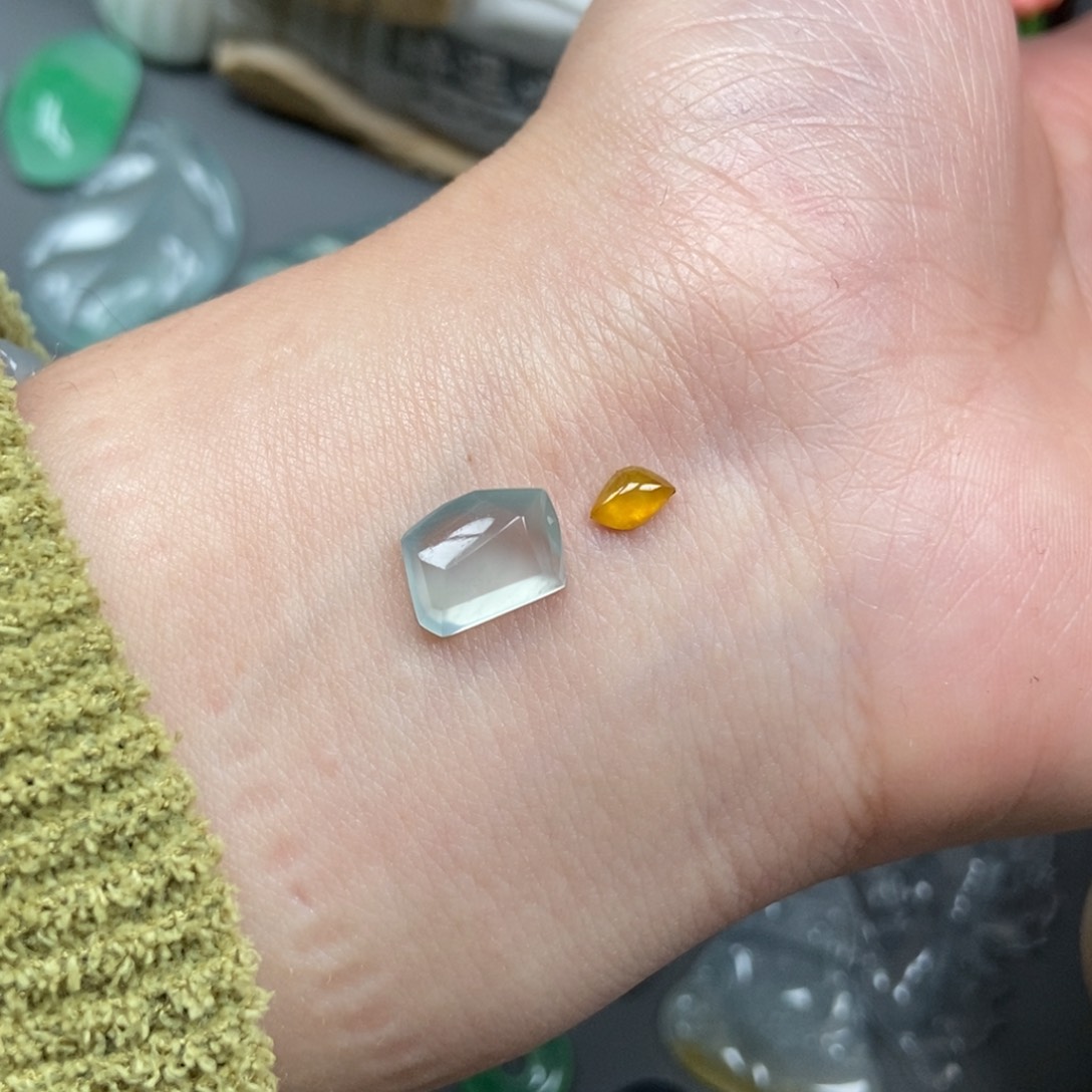 定制翡翠未镶嵌街*路翡翠切割面