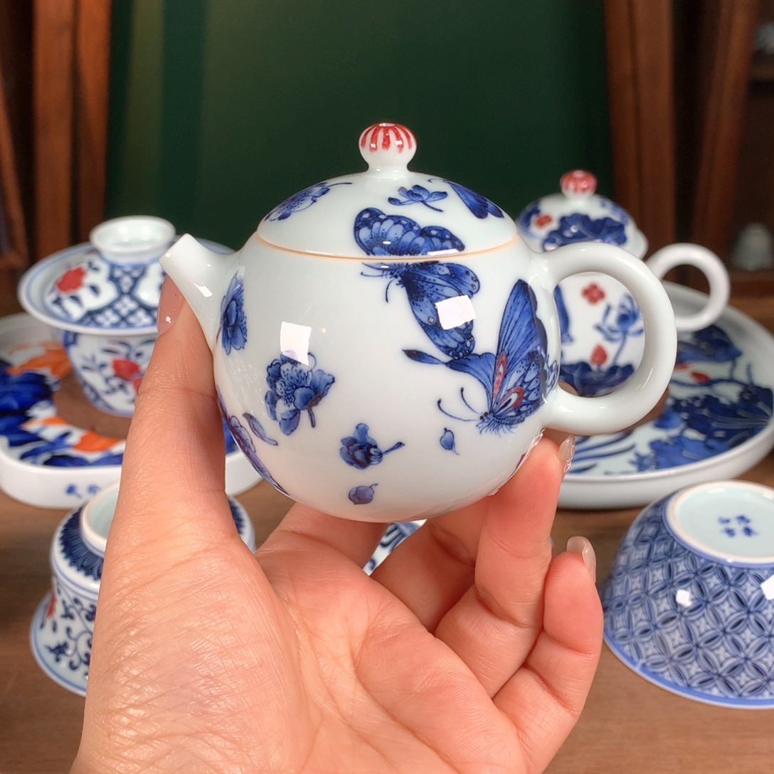 阳春白雪 青花釉里红