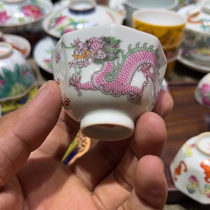 纯手绘精品盖碗杯