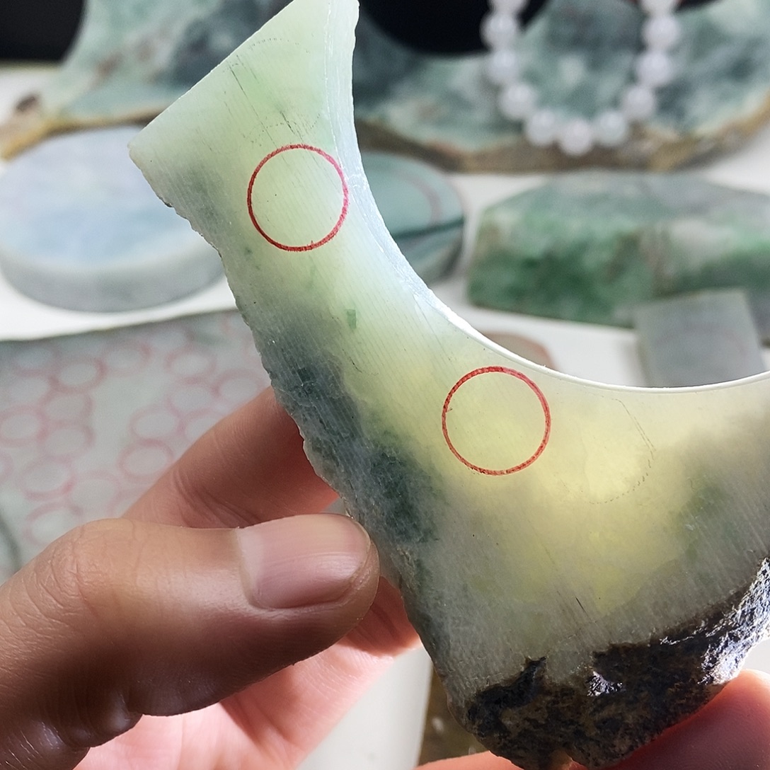 翡翠散珠天然缅甸翡翠a货25