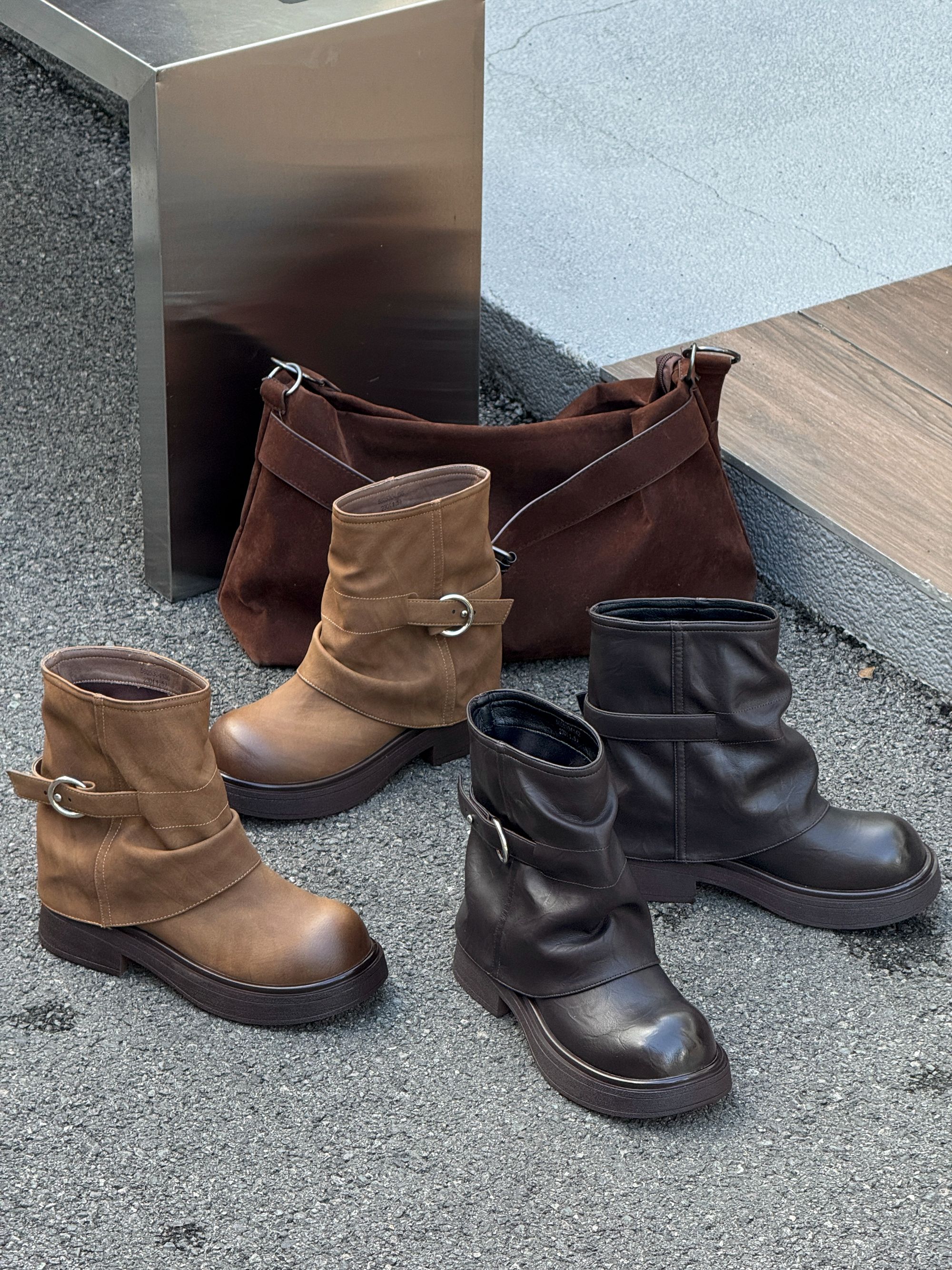 英伦风短筒套筒美拉德秋冬防水台防水冬季马丁靴薄绒