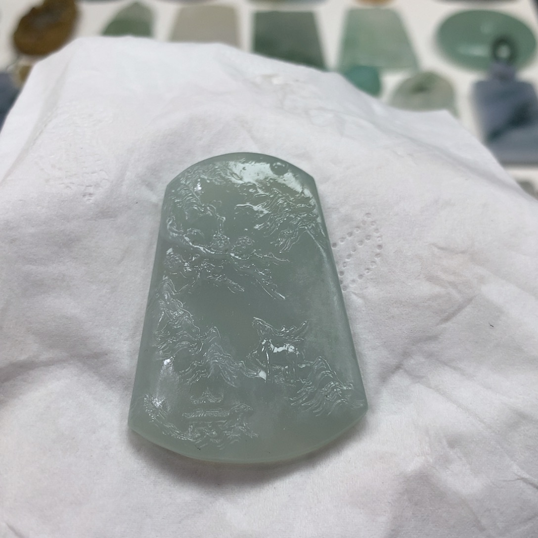 未镶嵌定制翡翠一鹿有你 毛货 无鉴赏期 