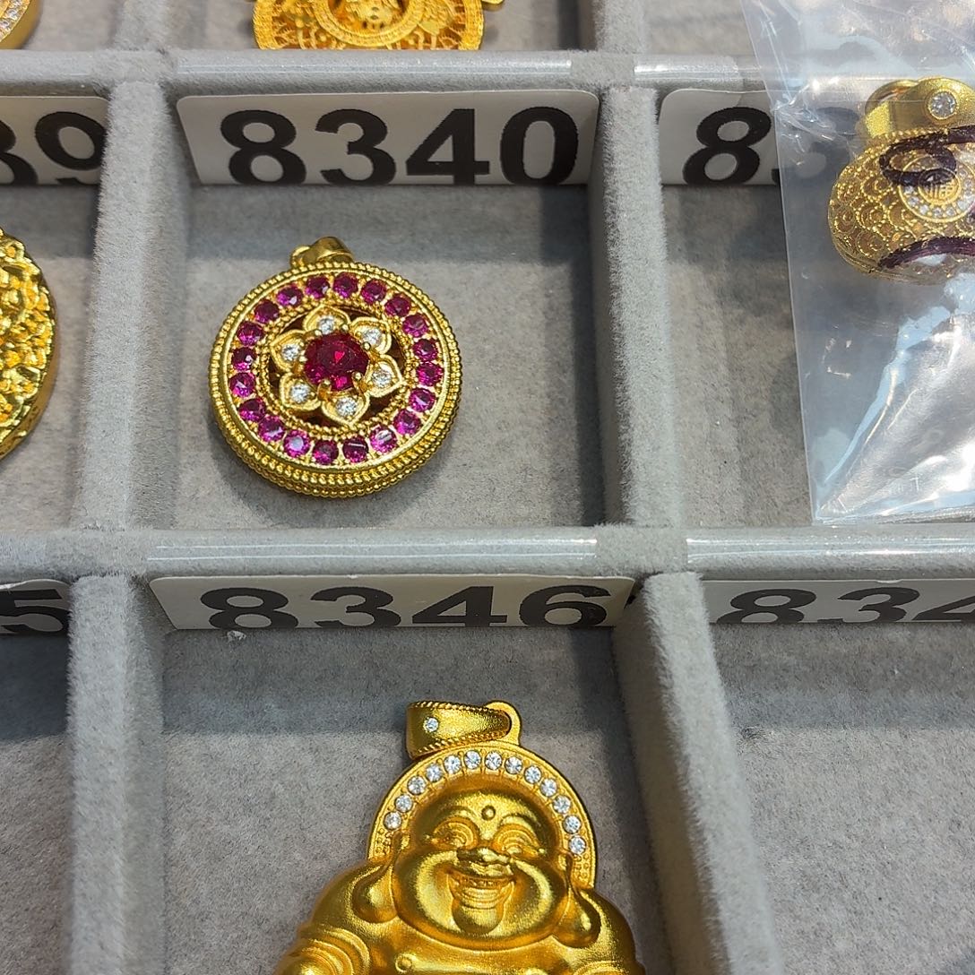 铜合金8346强保色发 1 个壹笔壹吊坠