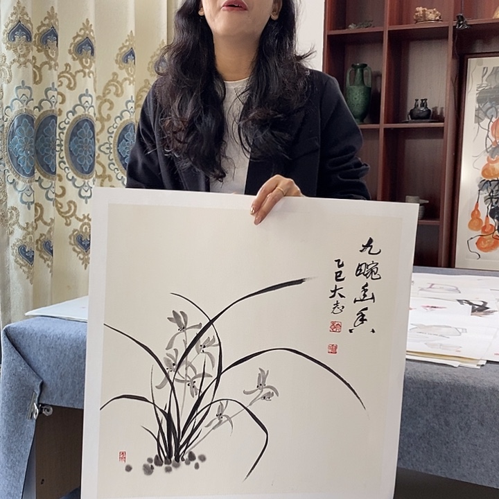 国画纯手绘国画写意作品50*50