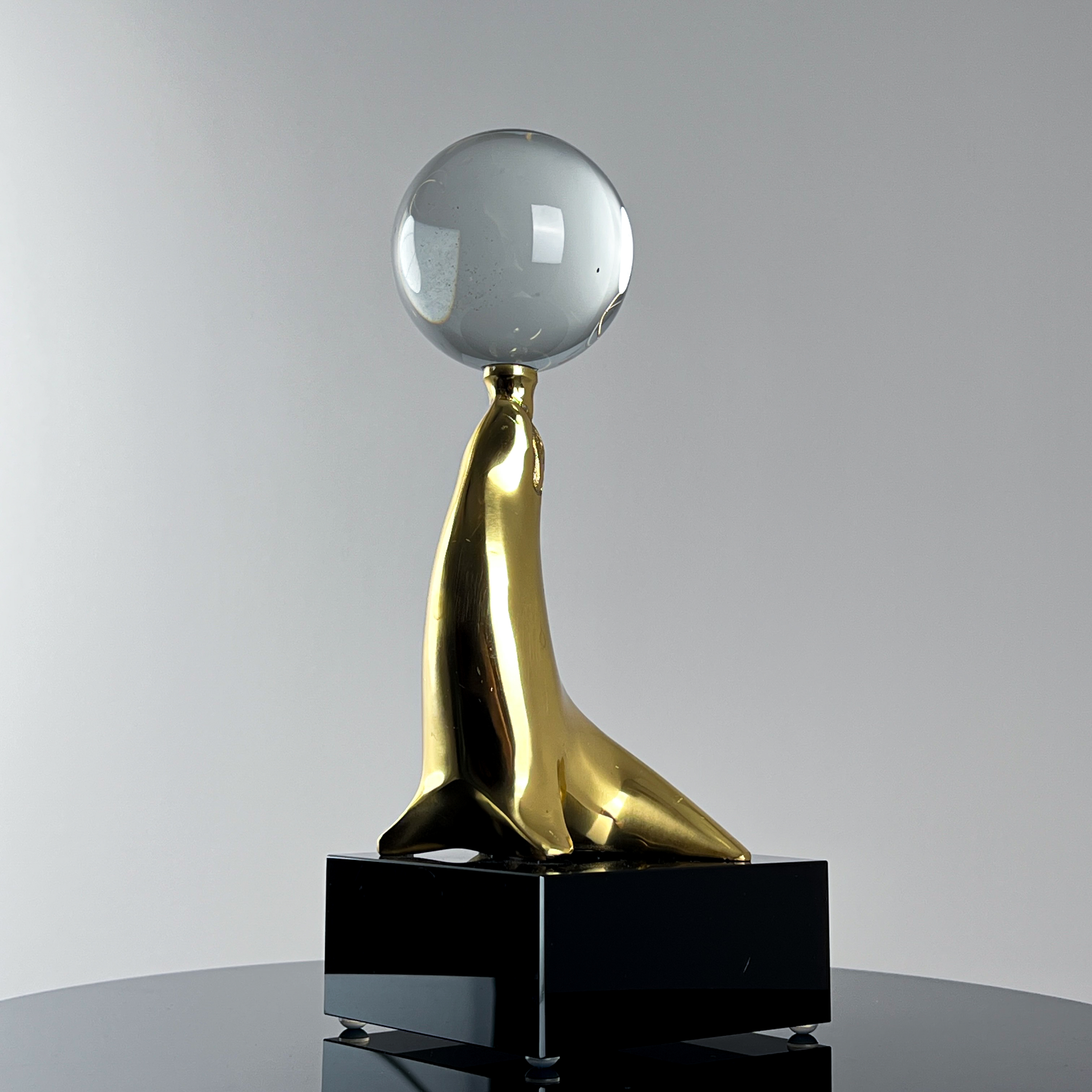 巴比特美学【海豹】意式极简现代轻奢简约水晶琉璃动物艺术摆件书房