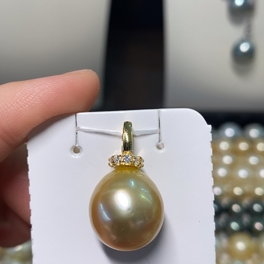 海水珍珠颈饰银S925镶嵌14.6✖️16