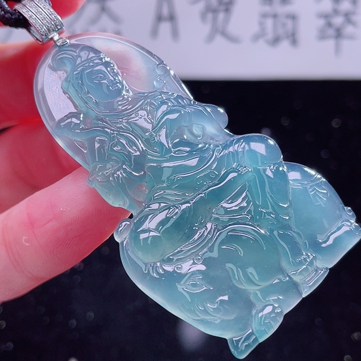 翡翠颈饰18K金镶嵌99999999999