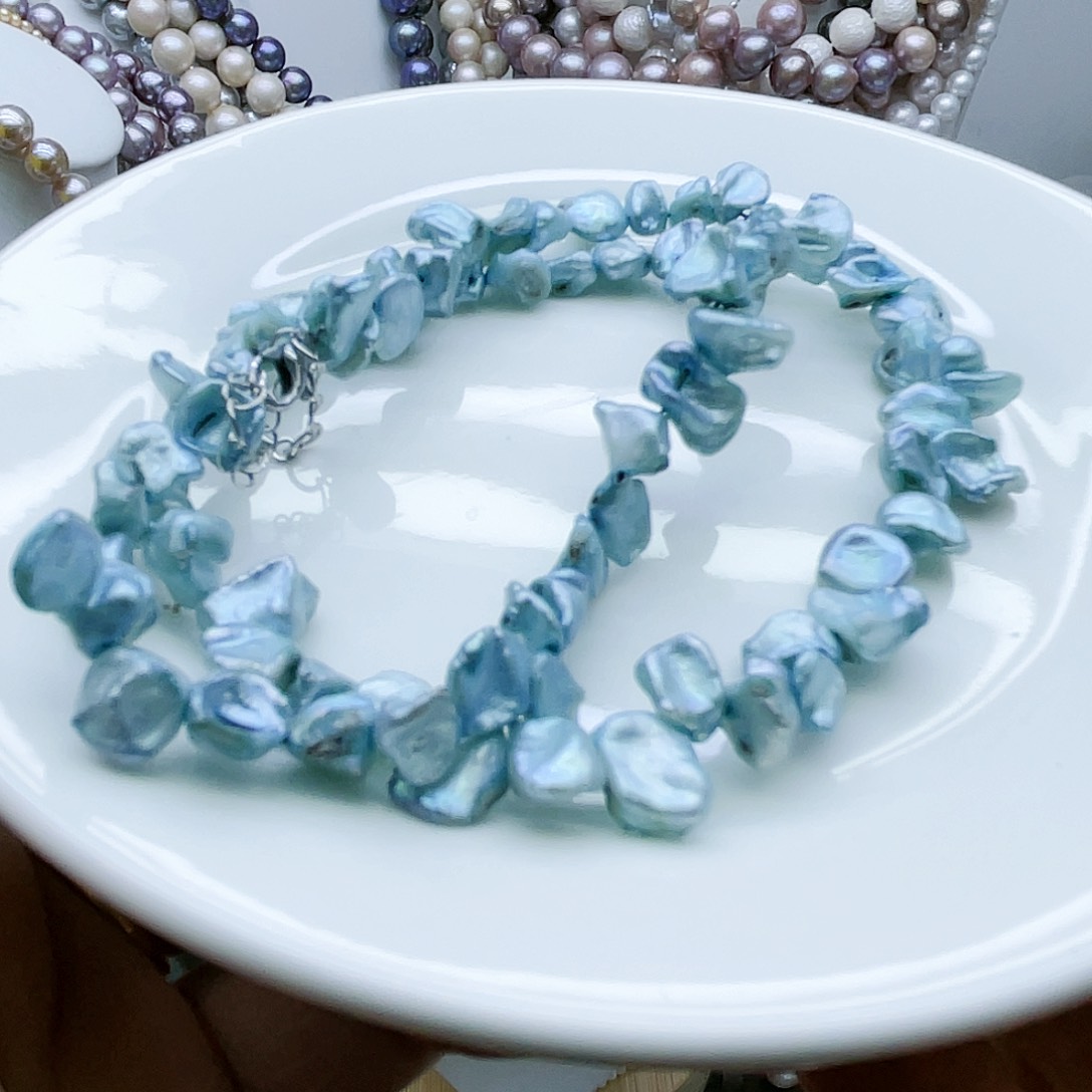 淡水珍珠颈饰钛钢