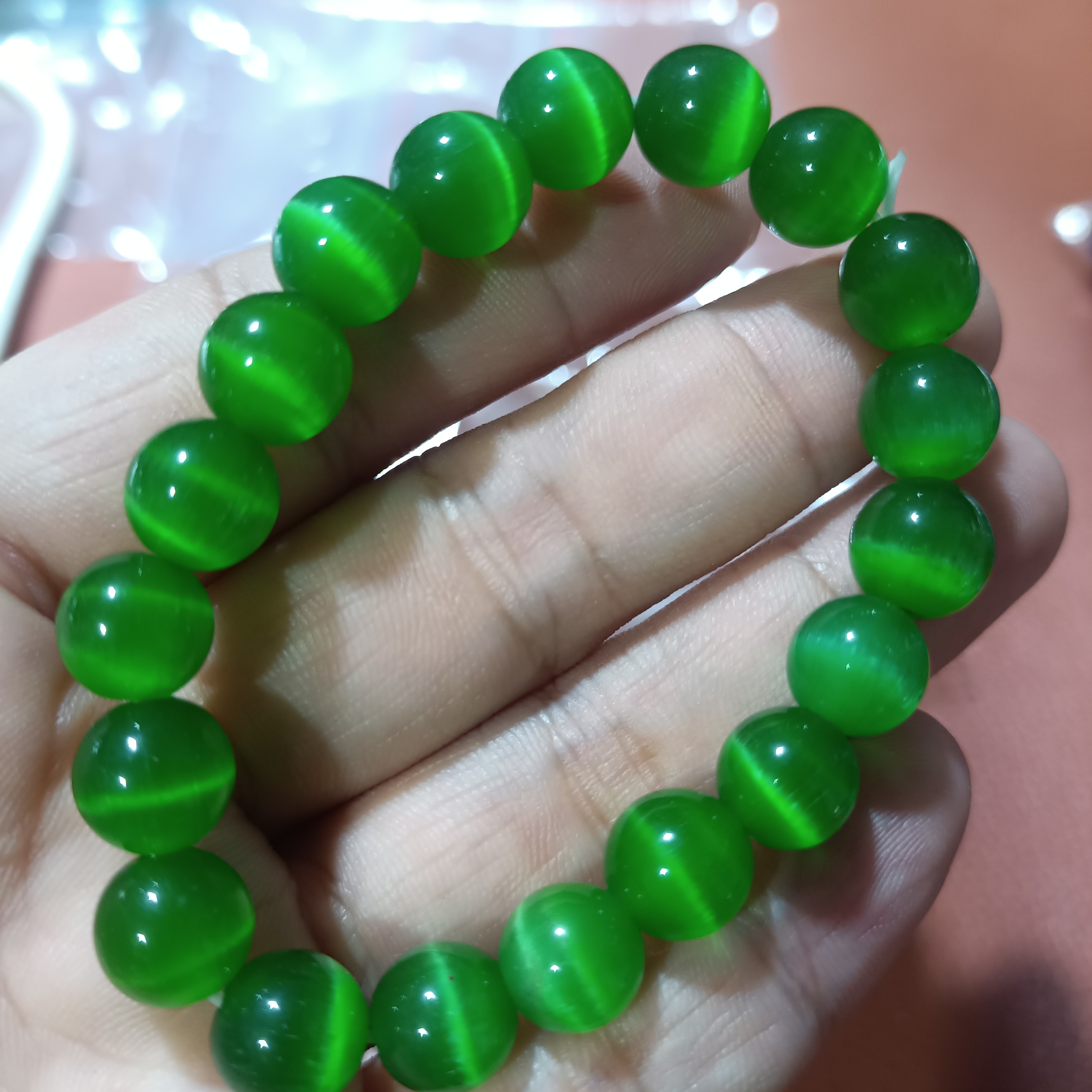 C  312  10 绿猫眼手串
