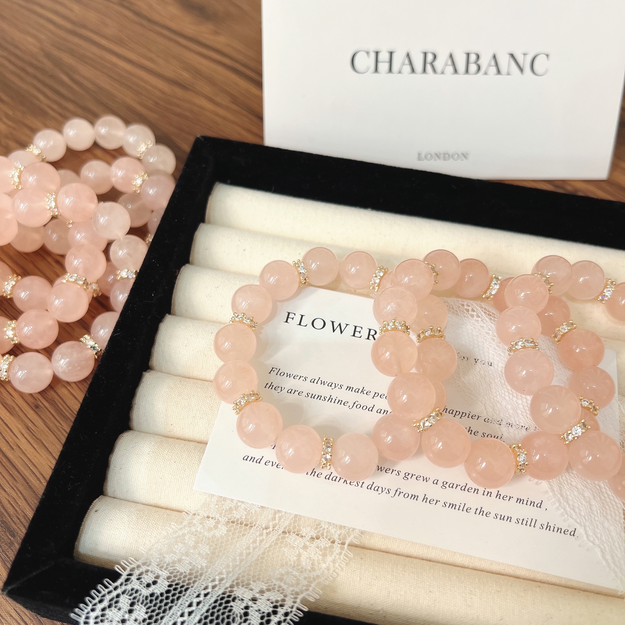 X500【水蜜桃2.0】西柚粉手链高端轻奢手串多样性发一