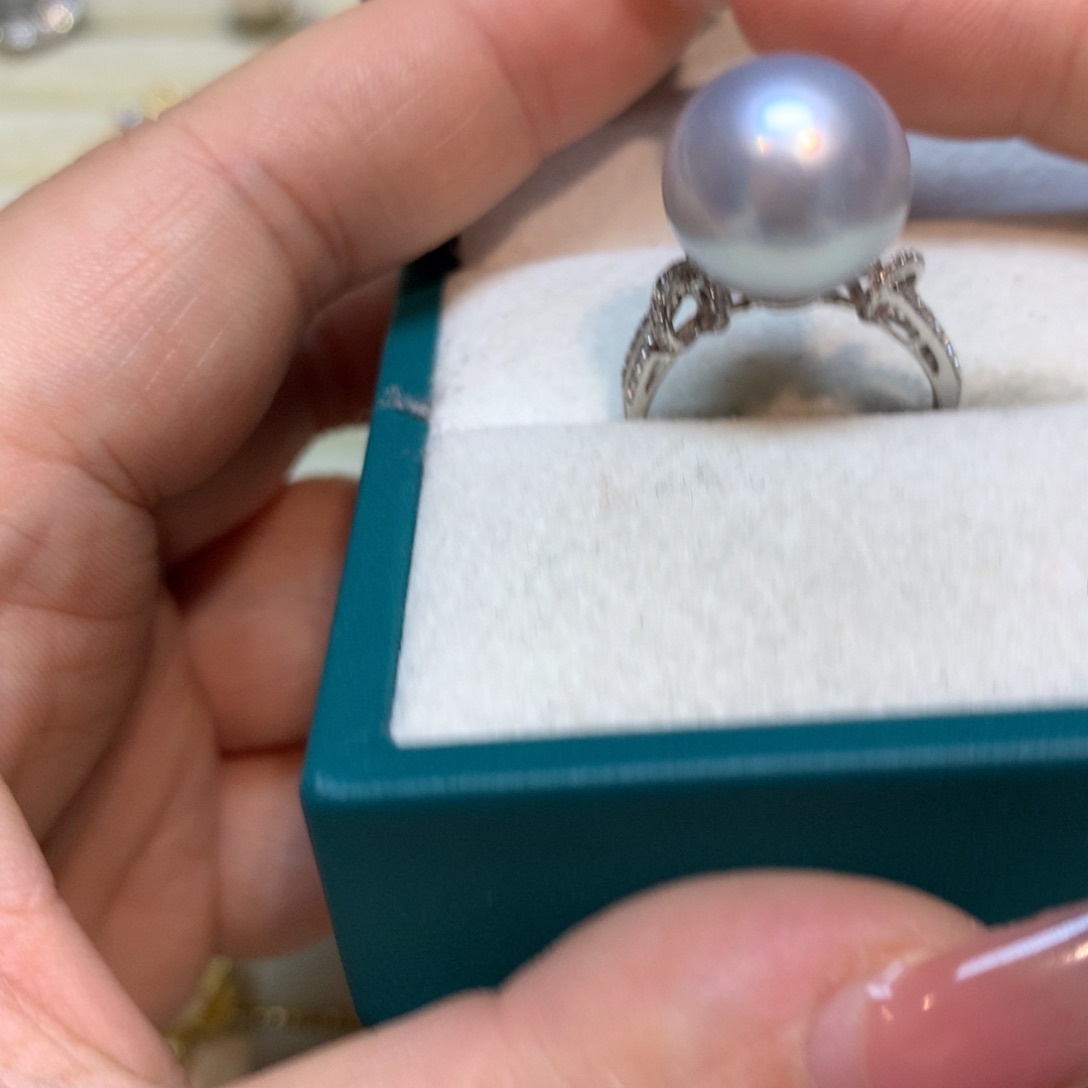 海水珍珠戒指14K金镶嵌