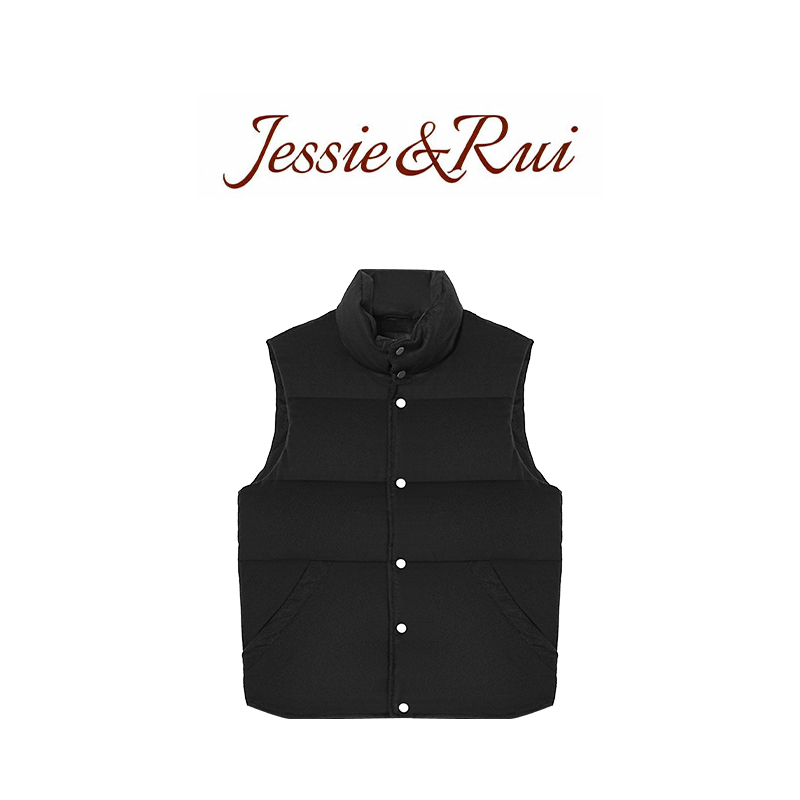 JESSIE睿 L&P保暖棉马夹秋冬单排扣男立领马夹时尚休闲运动