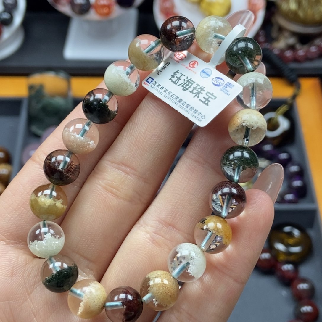 水晶四季幽灵手串未镶嵌我****罐9.6mm