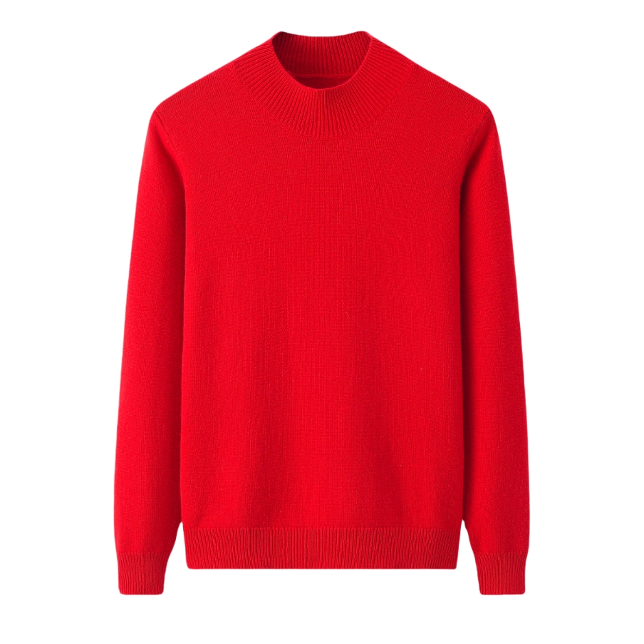 女士时尚舒适保暖潮流奢华半高领长袖羊绒衫