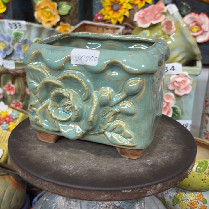 紫砂花盆粗陶材质多肉花盆