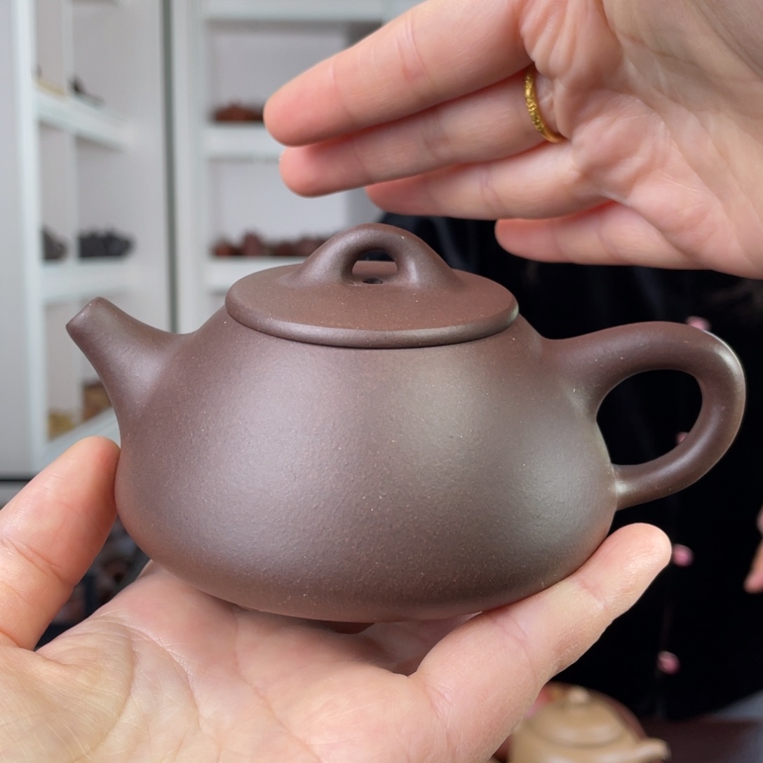 紫砂茶壶紫泥石瓢200cc