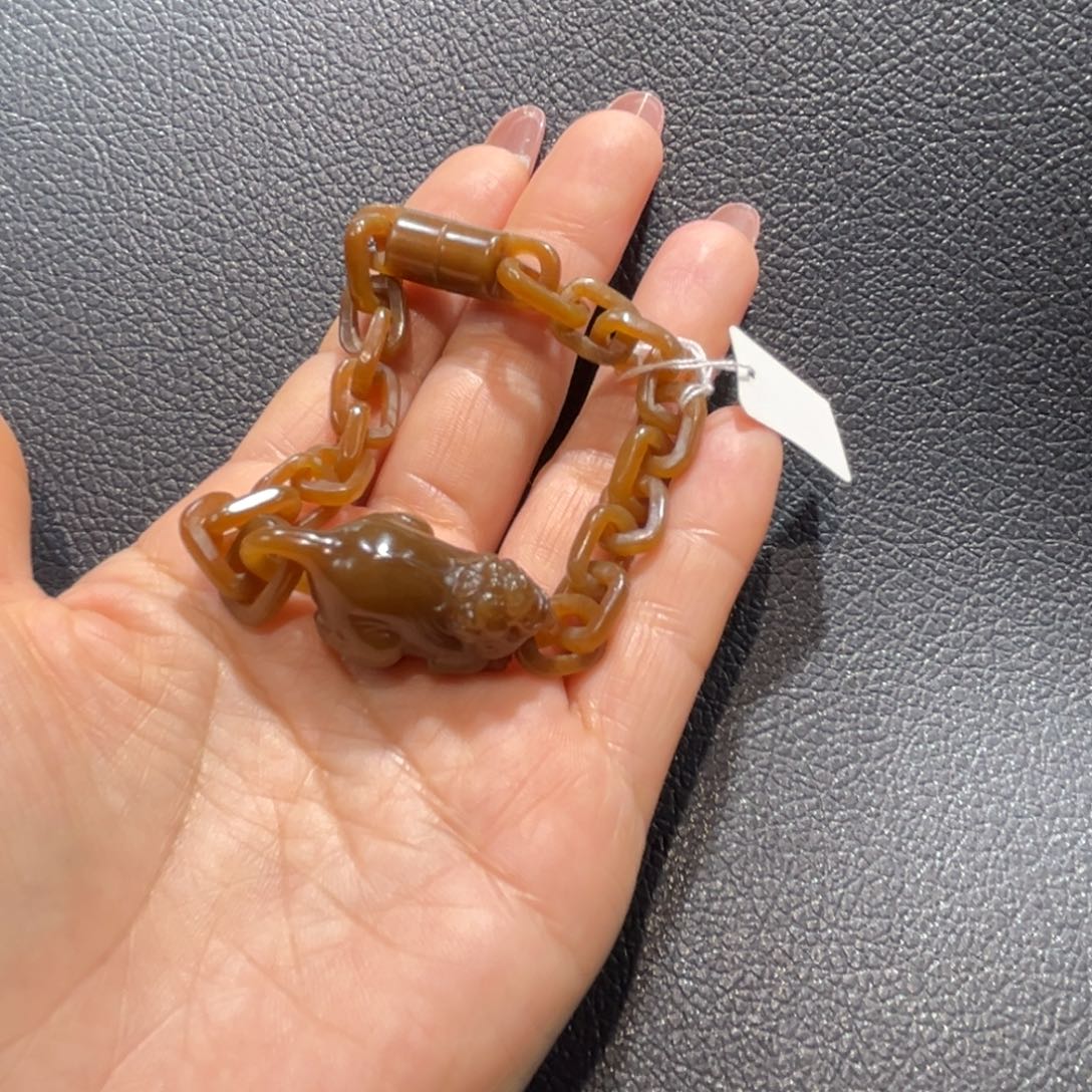 雪***惊和田玉未镶嵌手链