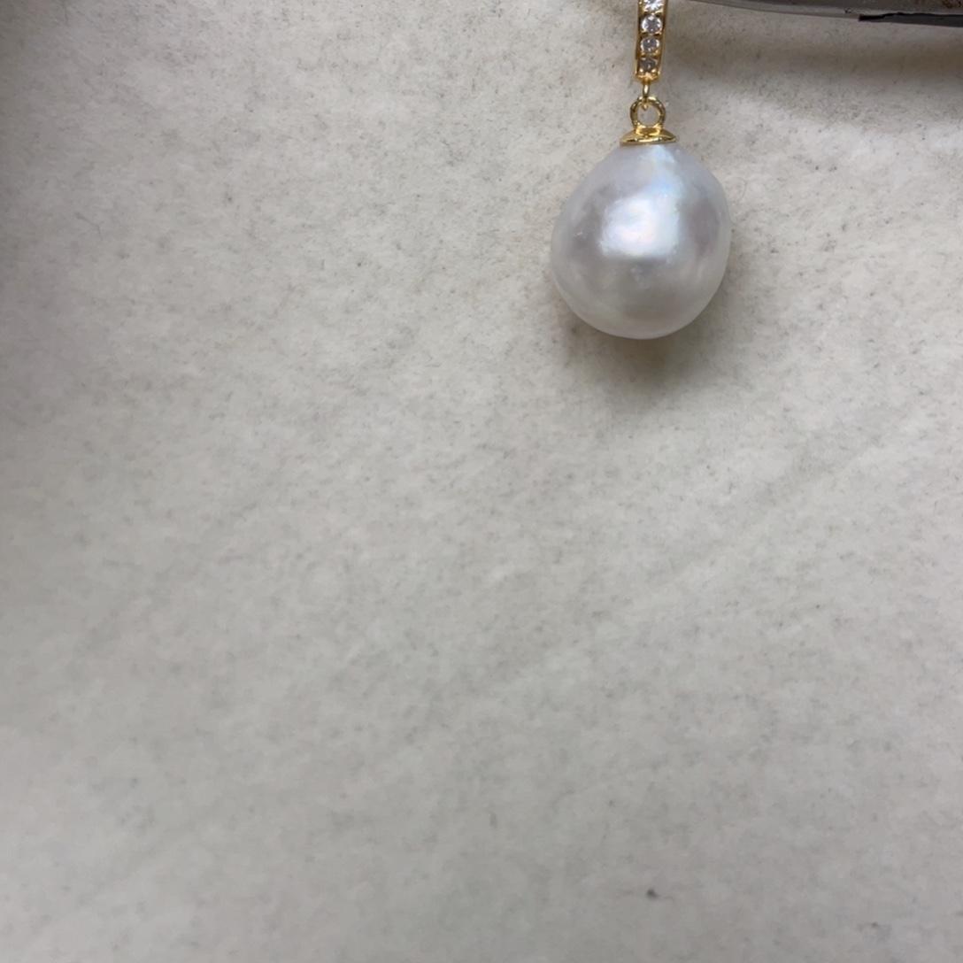 海水珍珠吊坠(不含链)银S925镶嵌