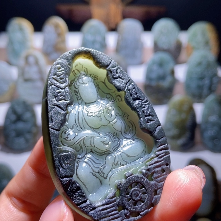 定制翡翠未镶嵌天然翡翠玉石雕刻